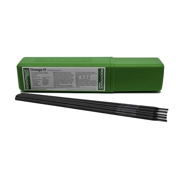 Omega N, Hardfacing Electrode for High Abrasion with Impact on All Ferrous Metals, 1/8" Dia., 5lb